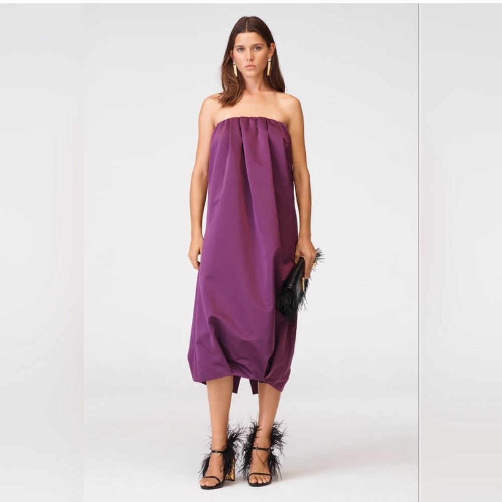 ZARA STRAPLESS TAFFETA DRESS LIMITED EDITION